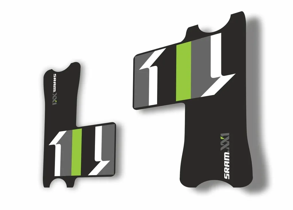 Crank Set Stickers Decals SRAM XX1 Mountain Bike Bicycle Adhesive 2Pc Green #1 - 1