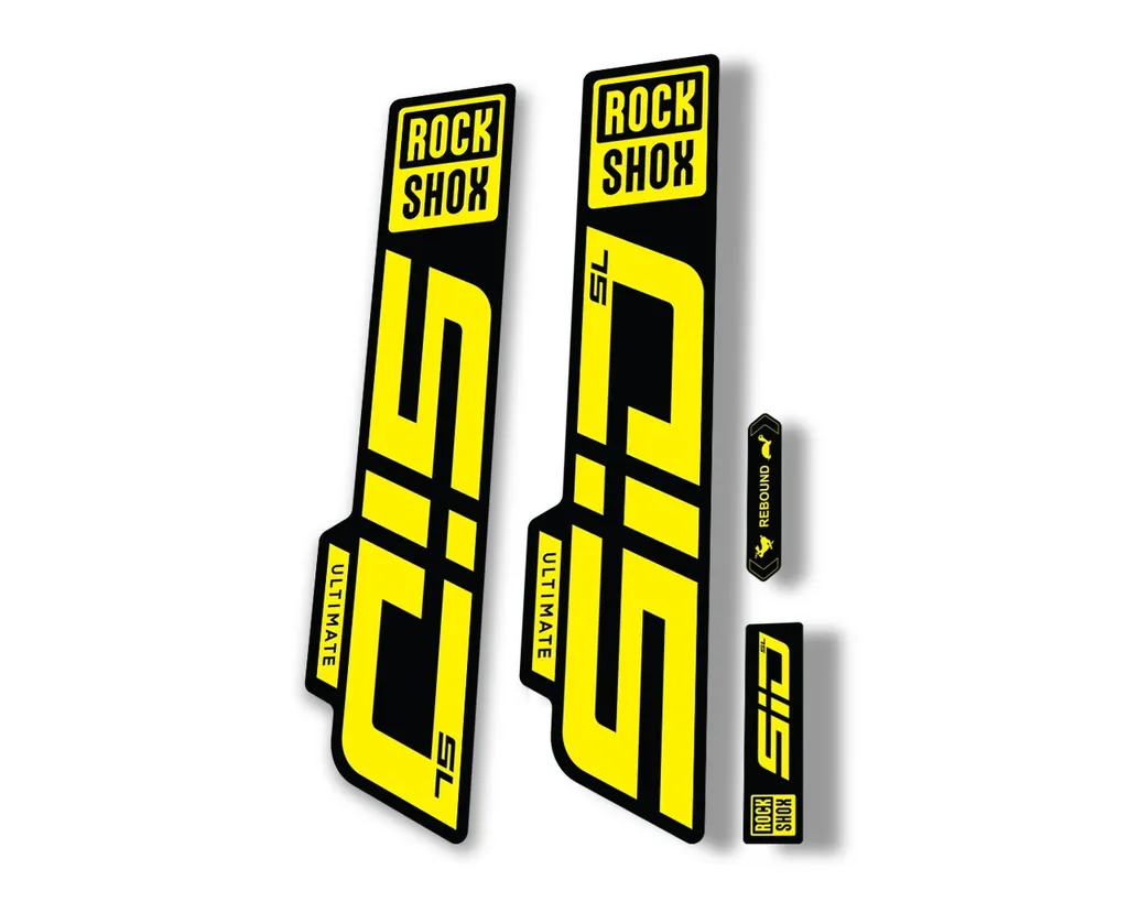 Rock Shox SID SL Ultimate 2021 Mountain Bike Cycling Decal Sticker Yellow - 1
