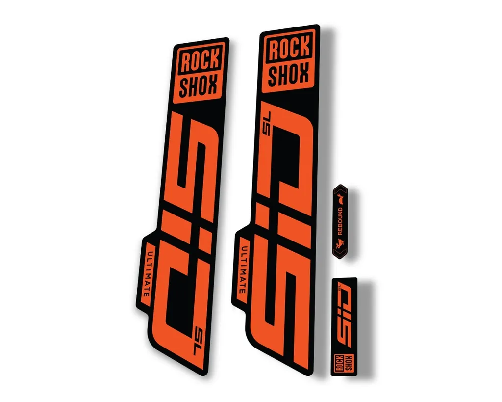 Rock Shox SID SL Ultimate 2021 Mountain Bike Cycling Decal Sticker Orange - 1