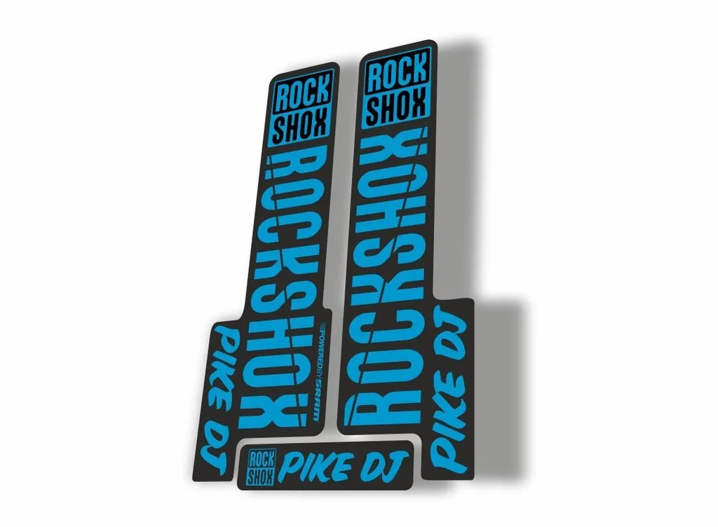 Rock Shox PIKE DJ 2018 Fork Decal Mountain Bike Cycling Sticker Adhesive Blue - 1
