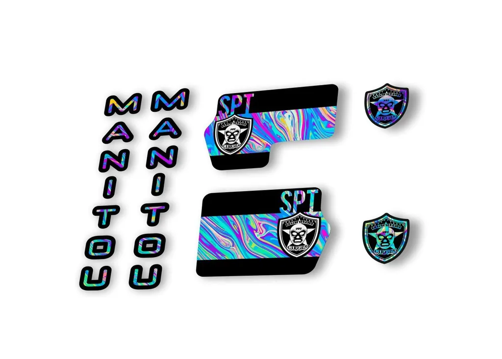 Manitou Circus Sport 2020 Fork Suspension Decal Kit Sticker Set Oil Slick 1 - 1