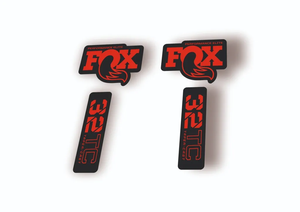 FOX 32 Taper Cast Elite 2024 Fork Suspension Factory Decal Sticker Adhesive Red - 1