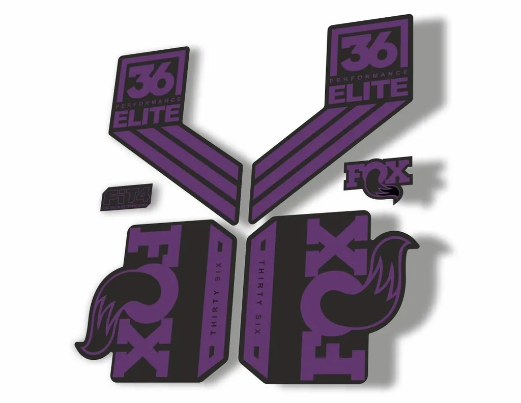 FOX 36 Elite Performance 2017-18 Fork Suspension Factory Decal Sticker Purple - 1