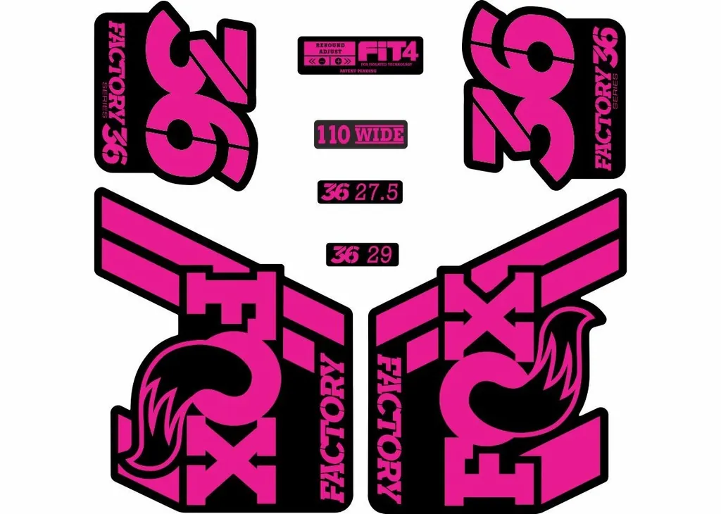 FOX 36 Float 2018-19 Forks Suspension Factory Decal Sticker Adhesive Pink - 1