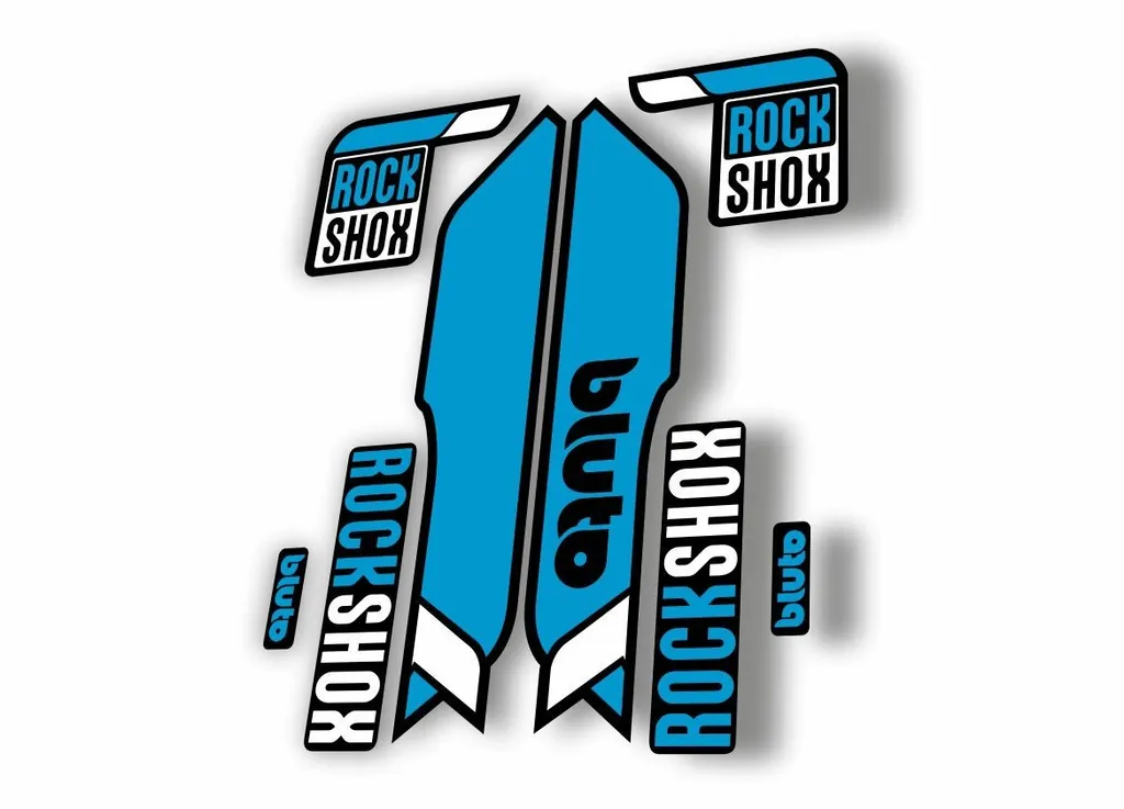 Rock Shox BLUTO 2016-17 Mountain Bike Cycling Fork Decal Sticker Blue - 1