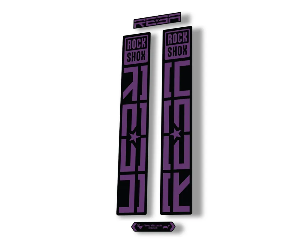 Rock Shox REBA 2021 Fork Decal Mountain Bike Sticker Adhesive Set Purple - 1