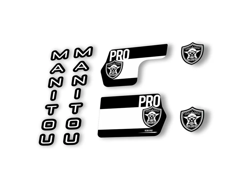 Manitou Circus Pro 2020 Fork Suspension Decal Kit Sticker Set White - 1