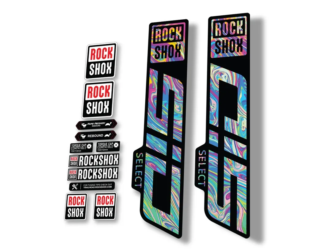 Rock Shox SID 2021 Select Mountain Bike Cycling Decal Sticker Oil Slick 1 - 1