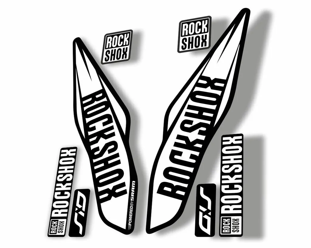 Rock Shox SID 2017 Mountain Bike Cycling Fork Decal Kit Sticker Adhesive White - 1