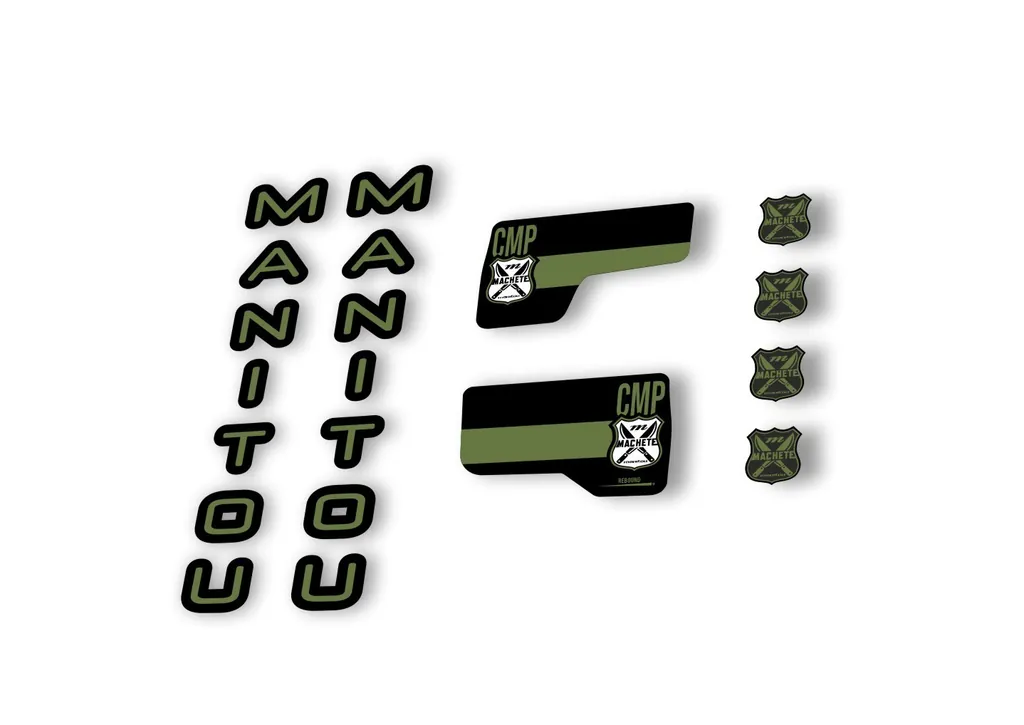 Manitou Machette Comp 2020 Fork Suspension Decal Kit Sticker Set Olive - 1