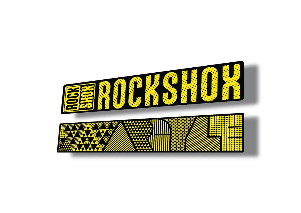 Rock Shox ARGYLE 2017 Fork Decal Mountain Bike Cycling Sticker Yellow - 1