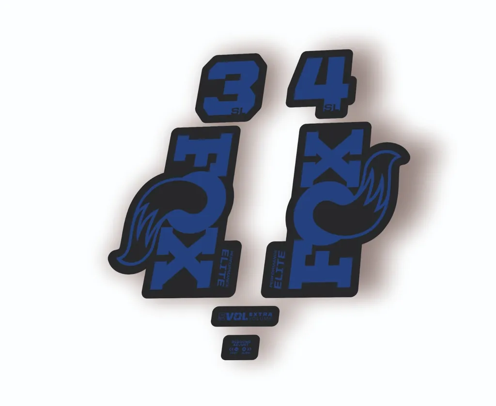 FOX 34 SL Elite Performance 2026 Fork Factory Decal Sticker Adhesive Dark Blue - 1