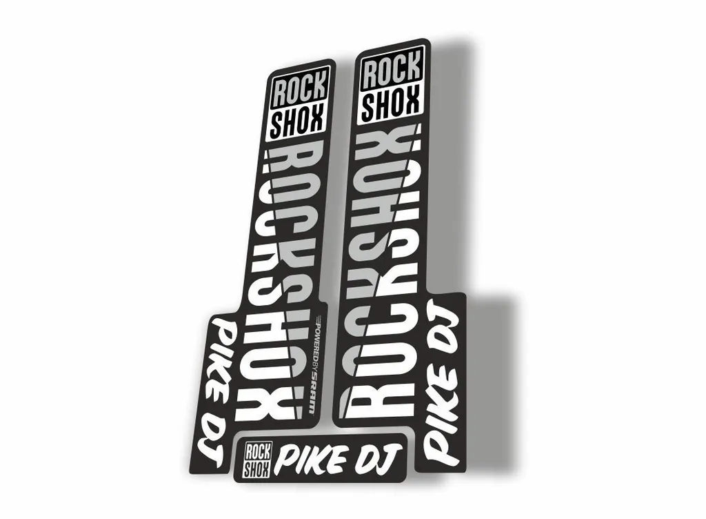 Rock Shox PIKE DJ 2018 Fork Decal Mountain Bike Cycling Sticker Adhesive White - 1