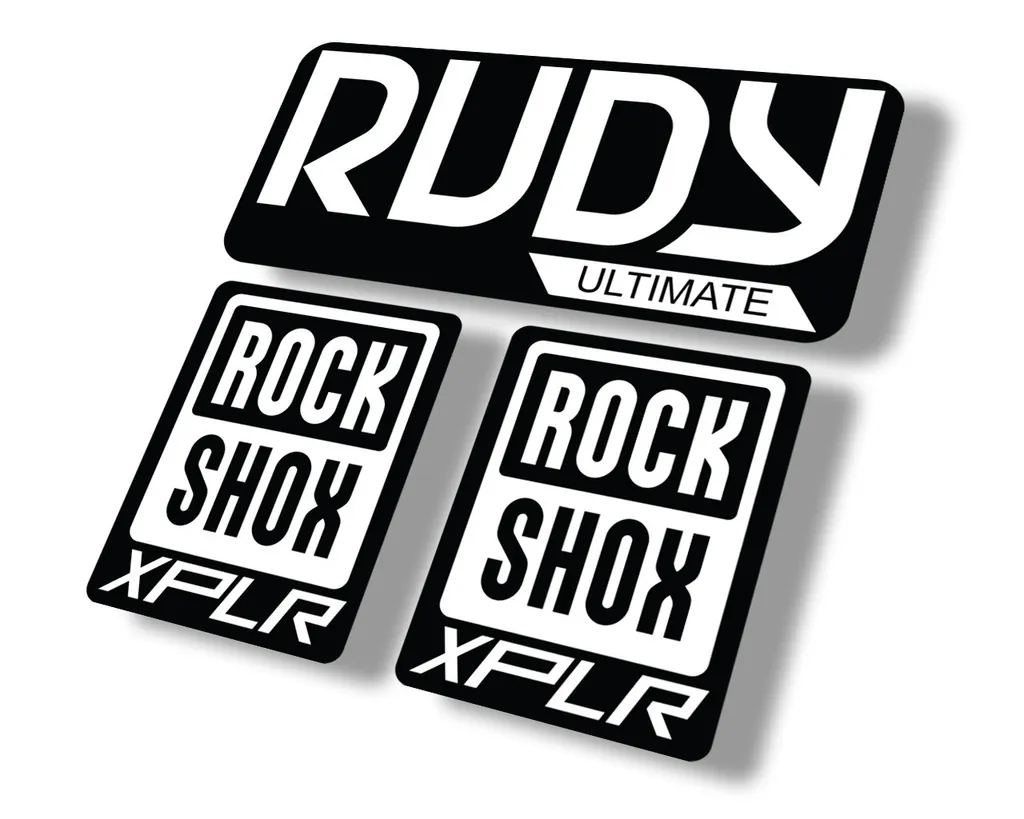 Rock Shox Rudy Ultimate XPLR Gravel Fork Decal Bike Cycling Sticker White - 1