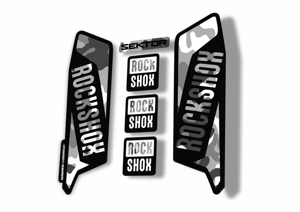 Rock Shox SEKTOR 2016 Fork Decal Mountain Bike Cycling Sticker Adhesive W. Camo - 1