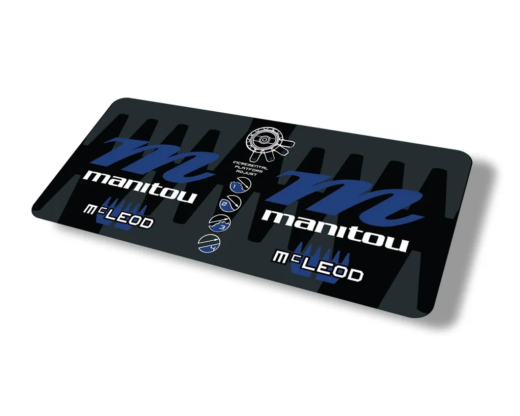 Manitou Mcleod 2015 Rear Shock Suspension Factory Sticker Decal Dark Blue - 1