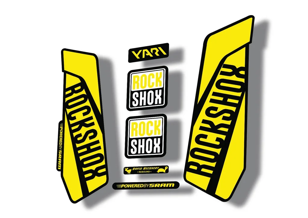 Rock Shox YARI 2015-16 Fork Decal Mountain Bike Cycling Sticker Adhesive Yellow - 1