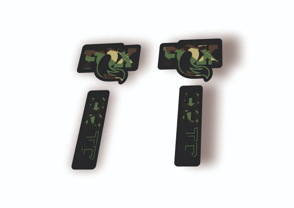 FOX 32 Taper Cast Elite 2024 Fork Suspension Factory Decal Sticker Adhesive Camo - 1