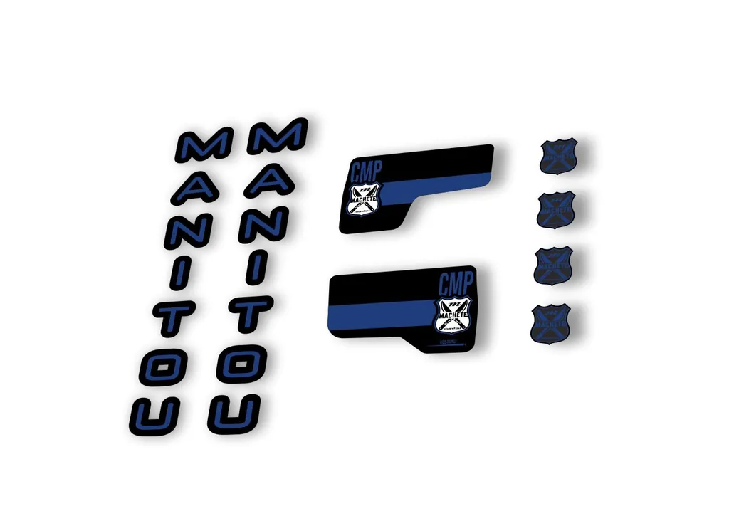 Manitou Machette Comp 2020 Fork Suspension Decal Kit Sticker Set Dark Blue - 1