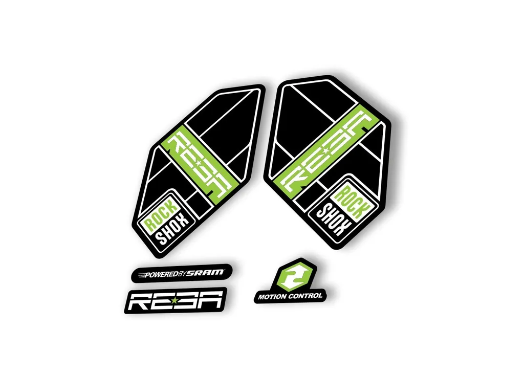 Rock Shox Reba 2012 Fork Decal Mountain Bike Cycling Sticker Adhesive Green - 1
