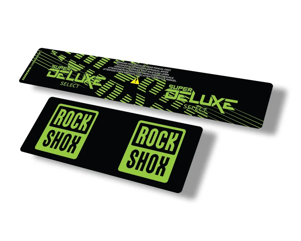 Rock Shox 2021 Super Deluxe Select Rear Shock Decal Sticker Set Green - 1