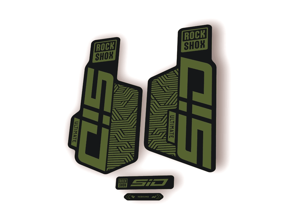 Rock Shox SID ULTIMATE 2025 Flight Attendant Bike Cycling Decal Sticker Olive - 1