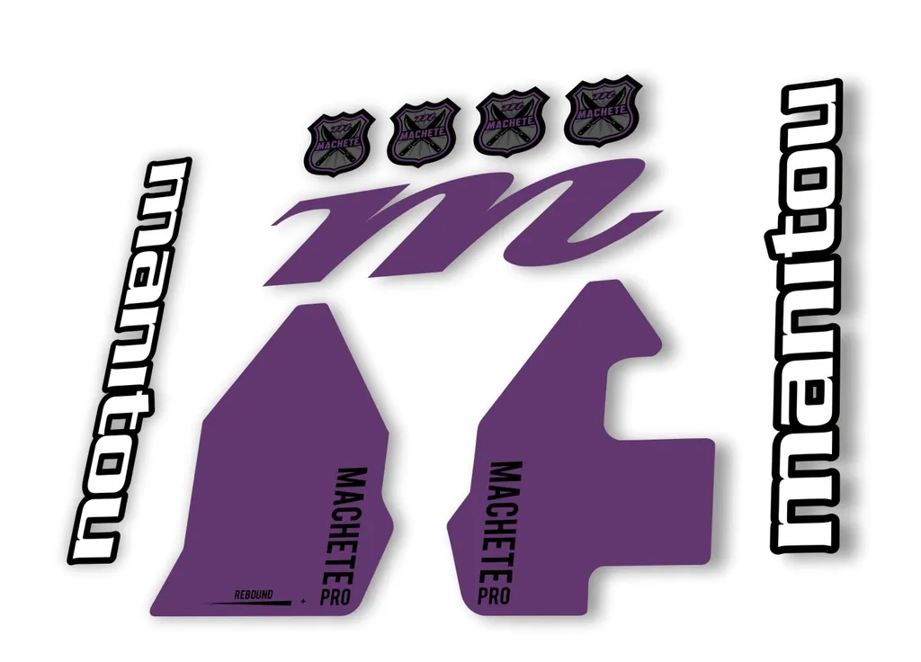 Manitou Machette 100 Pro 2020 Fork Suspension Decal Kit Sticker Purple - 1