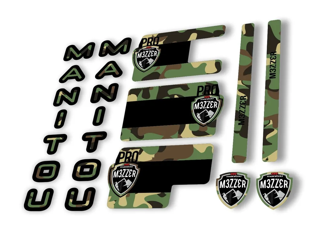 Manitou Mezzer Pro 2020 Fork Suspension Decal Kit Sticker Set Camo - 1