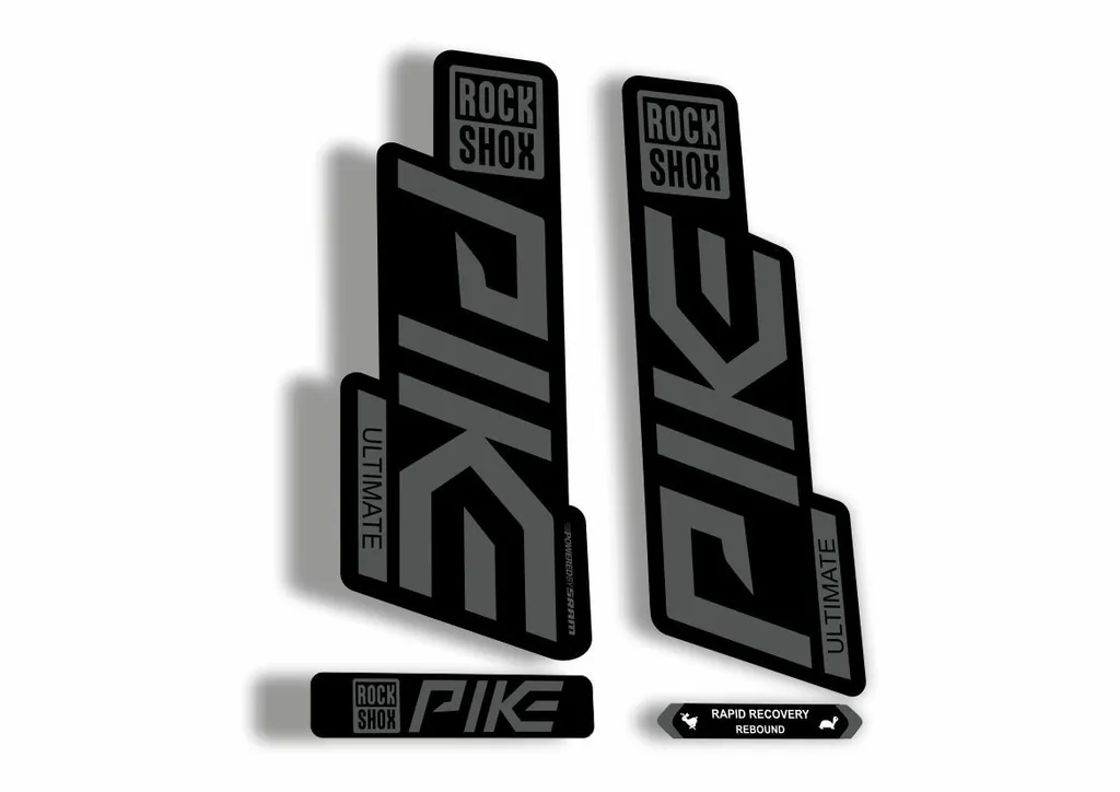 Rock Shox PIKE 2020 ULTIMATE Mountain Bike Cycling Fork MTB Decal Sticker Gray - 1