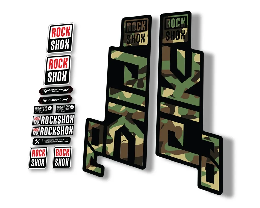 Rock Shox PIKE DJ 2021 Mountain Bike Cycling Decal Sticker Adhesive Camo - 1