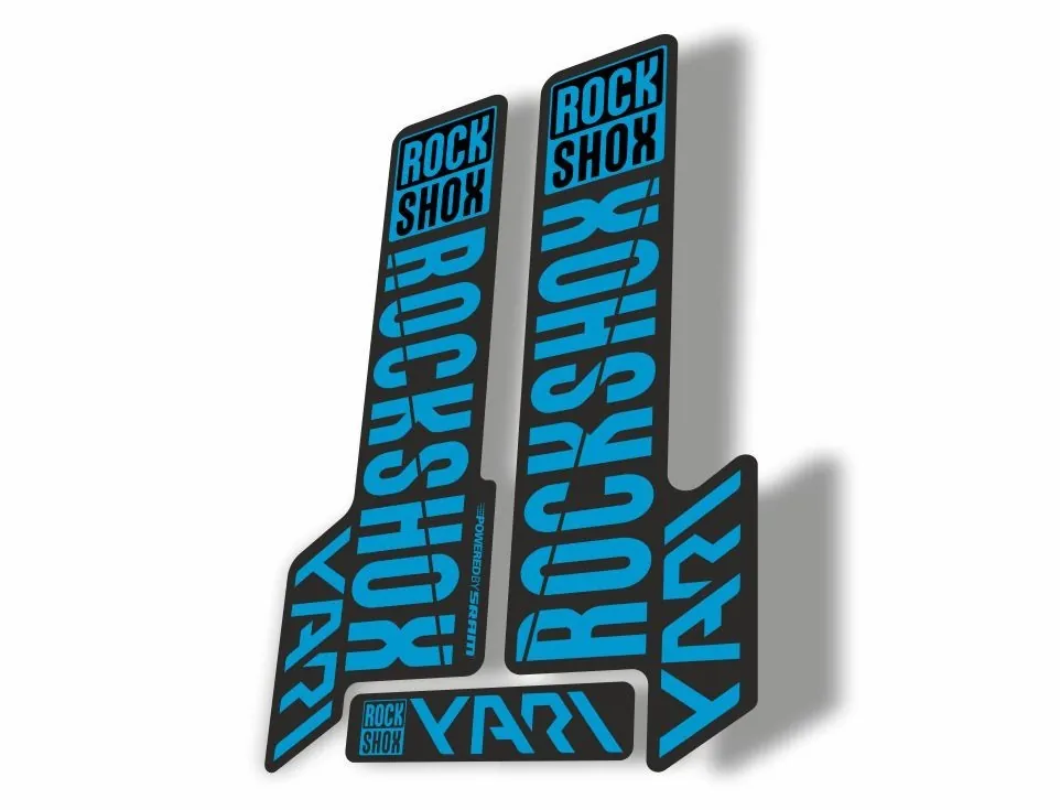 Rock Shox YARI 2018 Fork Decal Mountain Bike Cycling Sticker Adhesive Blue - 1