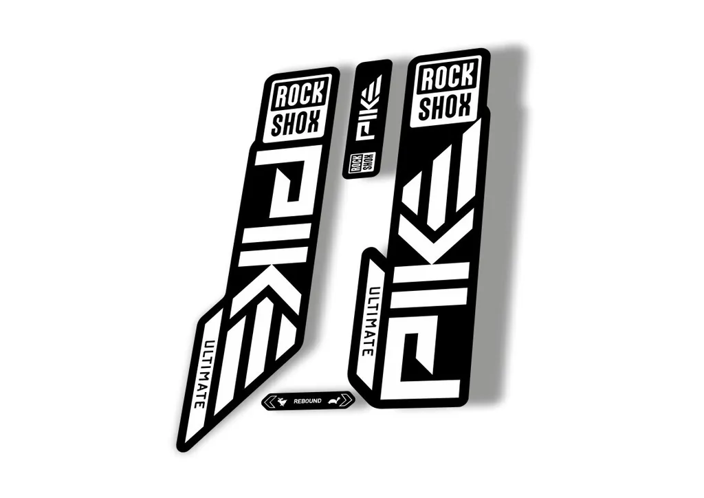 Rock Shox PIKE ULTIMATE 2023 Mountain Bike Cycling Decal Sticker Adhesive White - 1