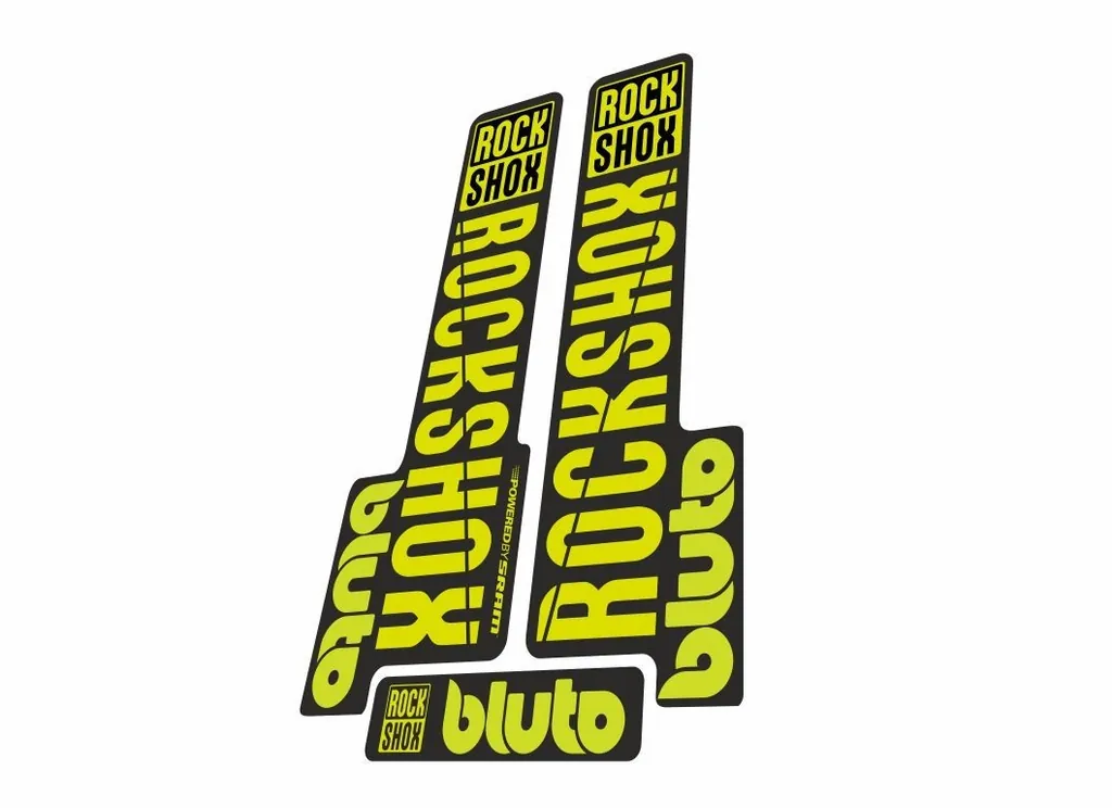 Rock Shox BLUTO 2018 Mountain Bike Cycling Decal Kit Sticker Lime Green - 1