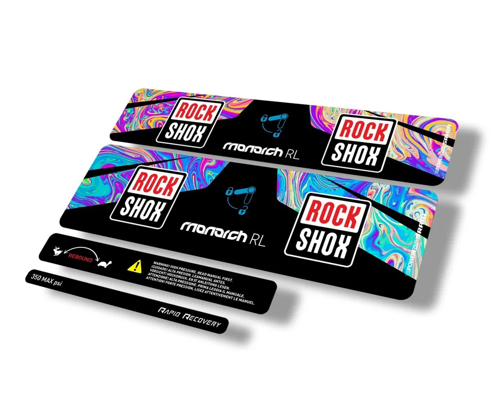 Rock Shox MONARCH RL 2016 Rear Shock Suspension Decal Sticker Adhsive Oil Slick1 - 1