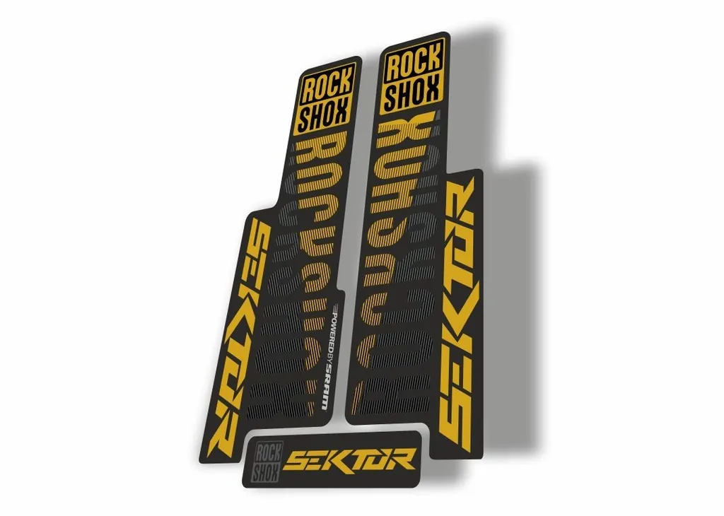 Rock Shox SEKTOR 2018 Fork Decal Mountain Bike Cycling Sticker Gold Gray - 1