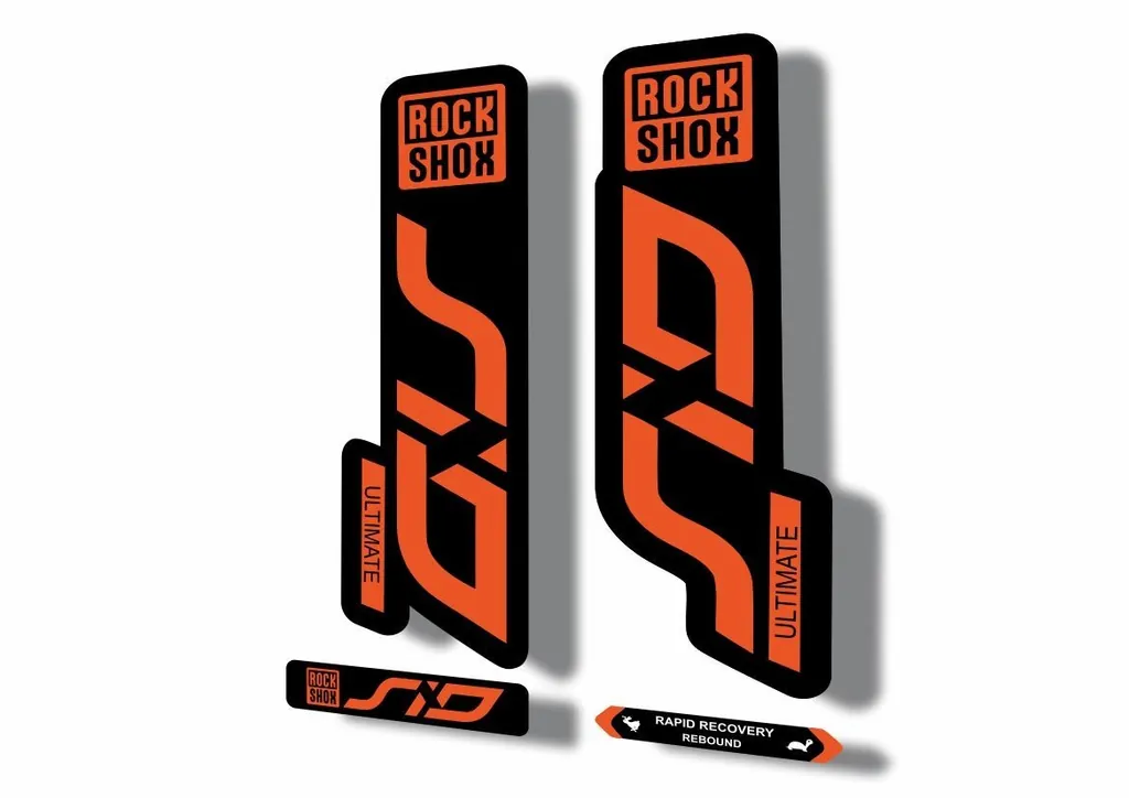 Rock Shox SID 2020 ULTIMATE Mountain Bike Cycling Decal Adhesive Sticker Orange - 1
