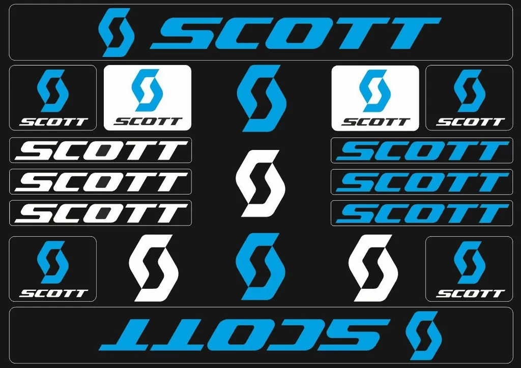 Bicycle Vinyl Stickers – Compatible with Scott Bikes – Blue - 1