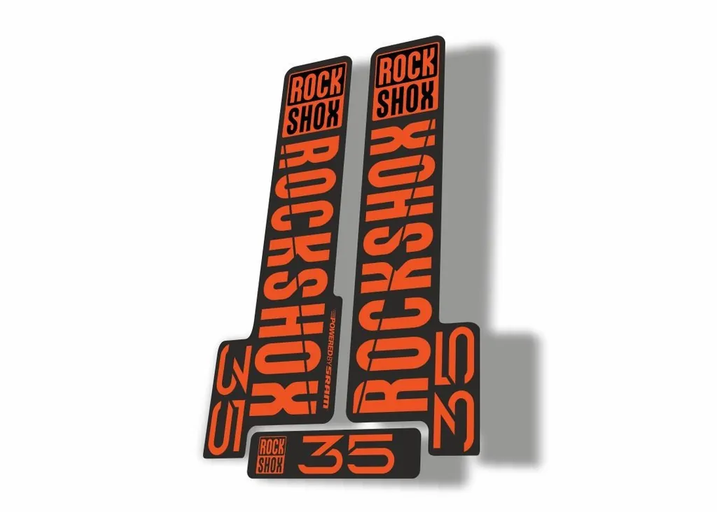 Rock Shox 35 2018 Fork Decal Mountain Bike Cycling Sticker Adhesive Orange - 1