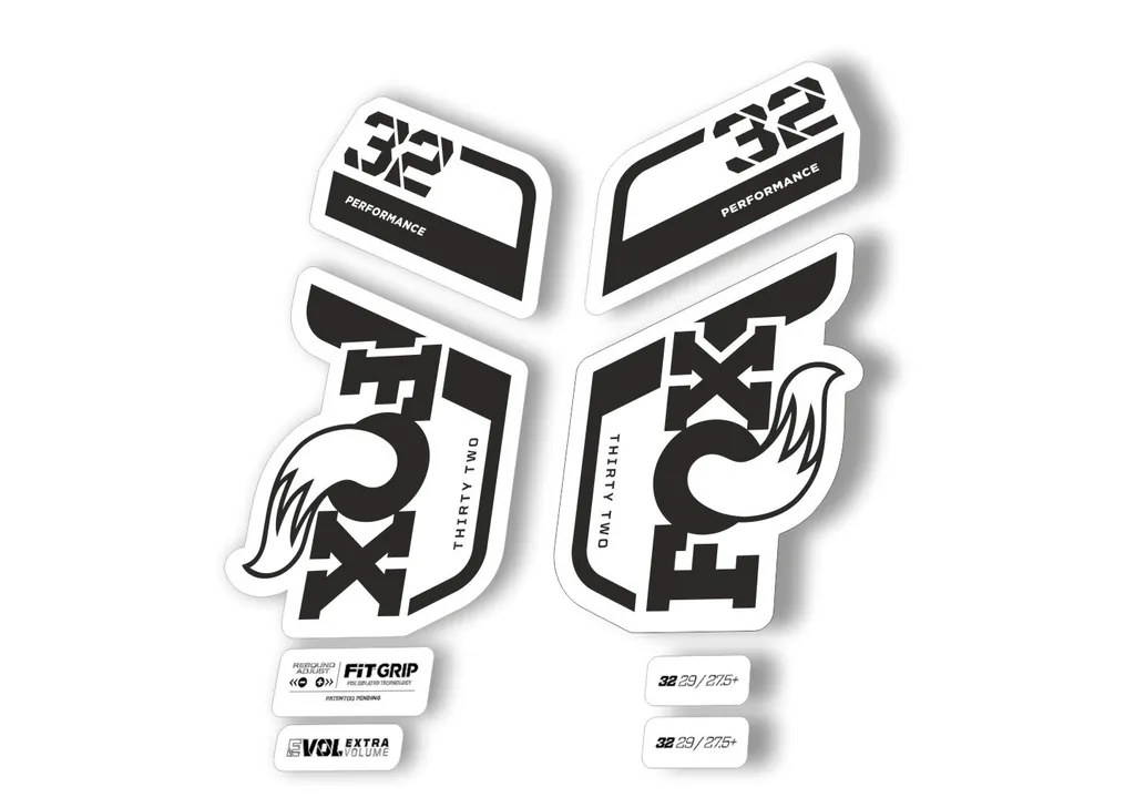 Fox 32 Performance 2021 Fork Suspension Factory Decal Sticker Adhesive Black - 1
