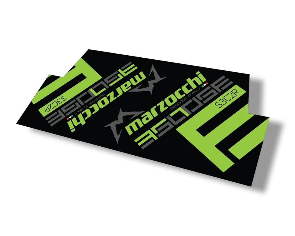 Marzocchi 350 S3C2R 2018 Rear Shock Sticker Decal Kit Adhesive Green - 1