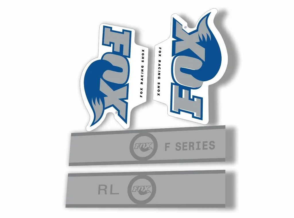 FOX 2009 F Series RL Fork Suspension Factory Decal Sticker Adhesive White Blue - 1