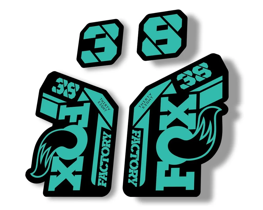 FOX 38 2021 Factory Forks Suspension Decals Sticker Set Adhesive Dolphin - 1