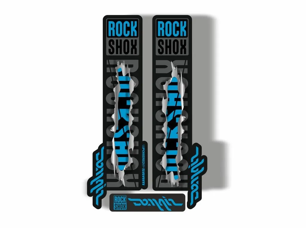 Rock Shox DOMAIN 2018 Fork Decal Mountain Bike Cycling Sticker Metal Torn - 1