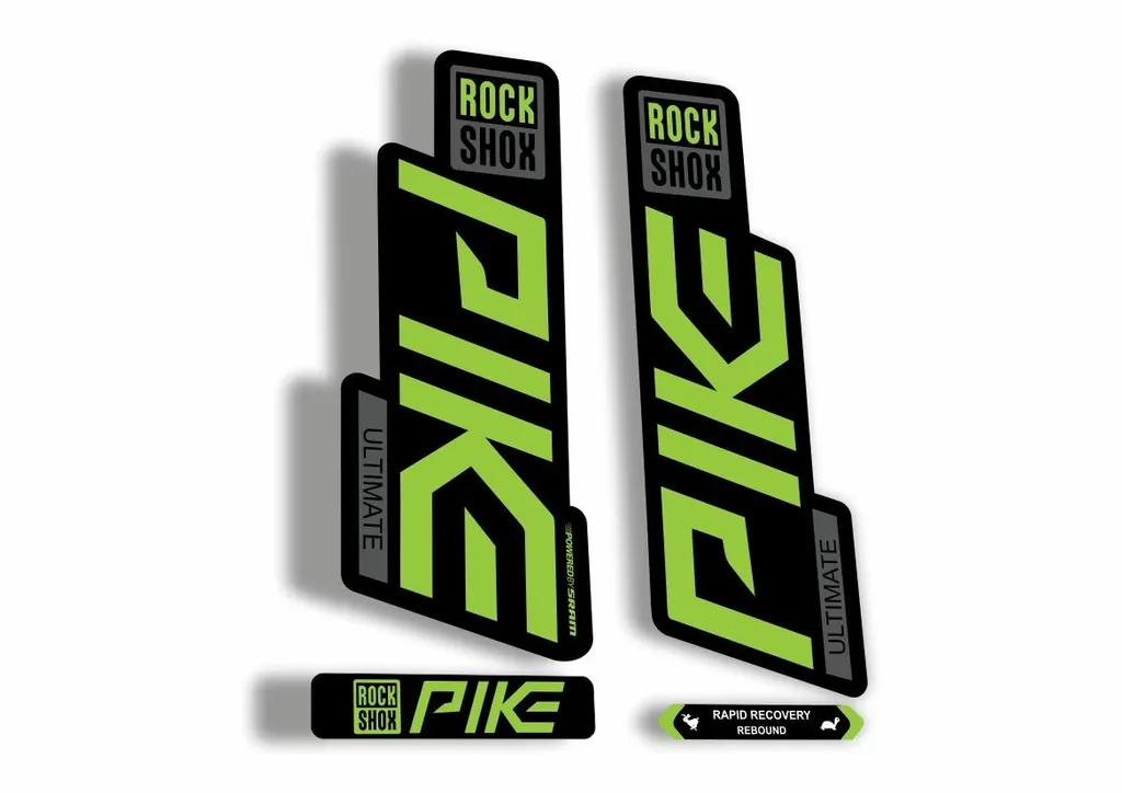 Rock Shox PIKE 2020 ULTIMATE Mountain Bike Cycling Fork Decal Sticker Green Gray - 1