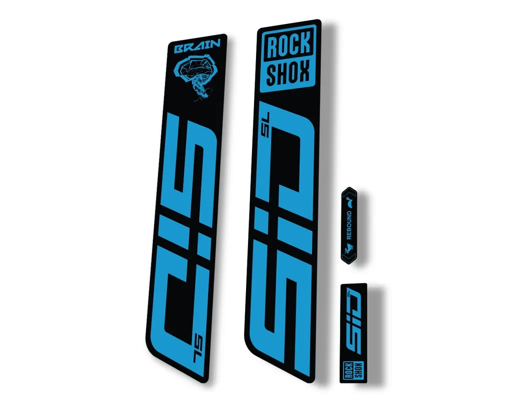 Rock Shox SID SL Brain 2021 Mountain Bike Cycling Decal Sticker Adhesive Blue - 1