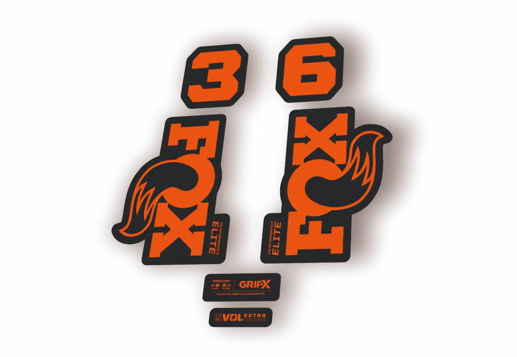 FOX 36 Elite Performance 2026 Fork Factory Decal Sticker Adhesive Orange - 1