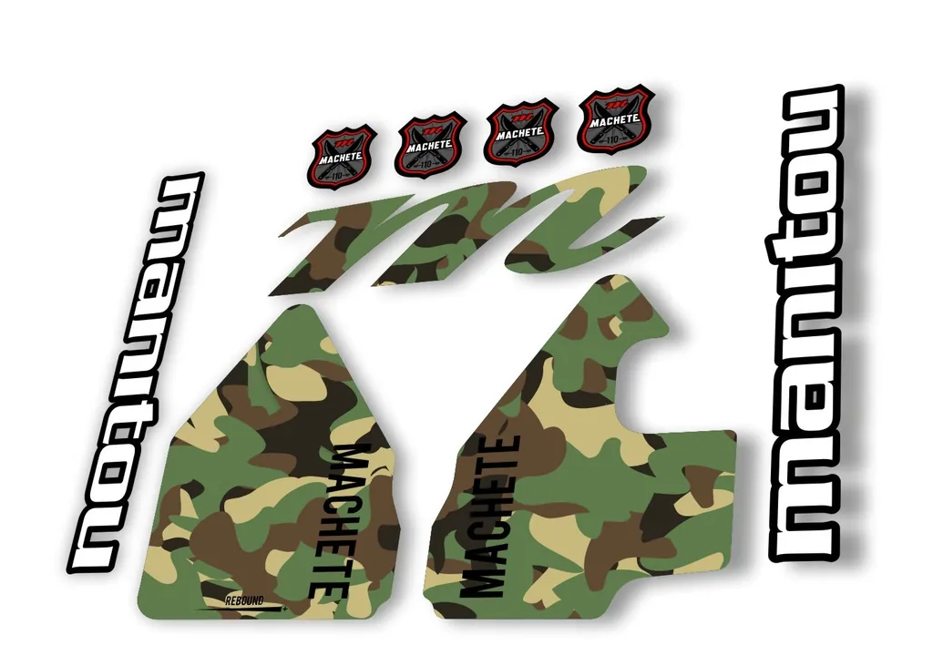 Manitou Machhete 110 Comp 2020 Fork Suspension Decal Kit Sticker Set Camo - 1