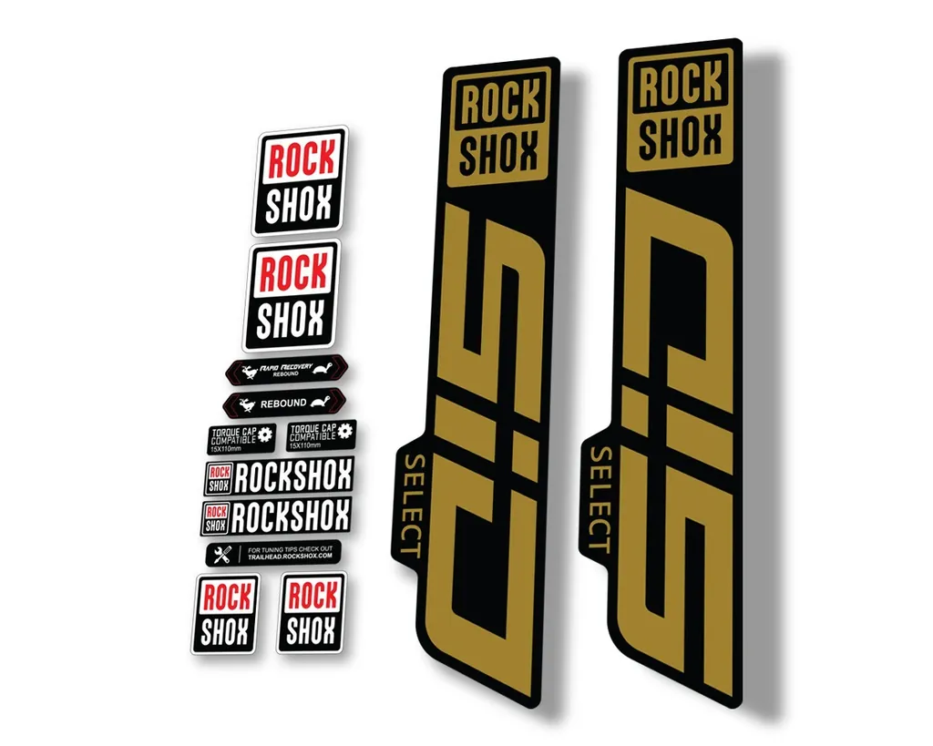 Rock Shox SID 2021 Select Mountain Bike Cycling Decal Sticker Adhesive Gold - 1