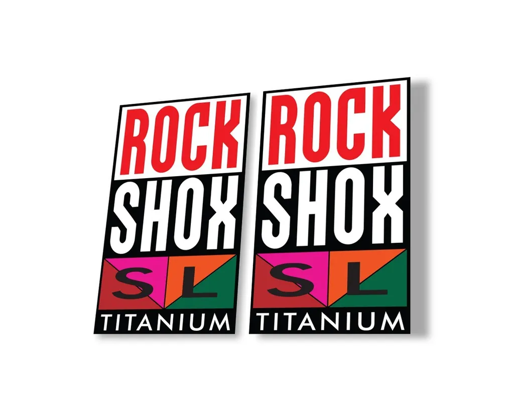 Rock Shox SL TITANIUM Forks Decals Stickers Graphic Set Vinyl Logo Adhesive - 1