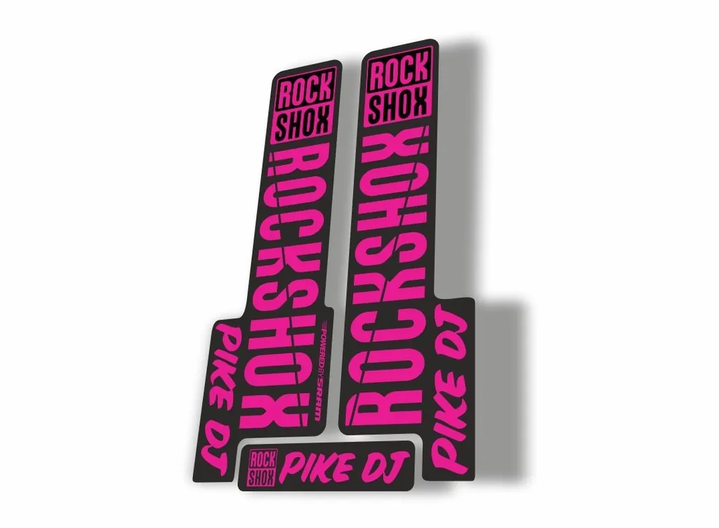 Rock Shox PIKE DJ 2018 Fork Decal Mountain Bike Cycling Sticker Adhesive Pink - 1